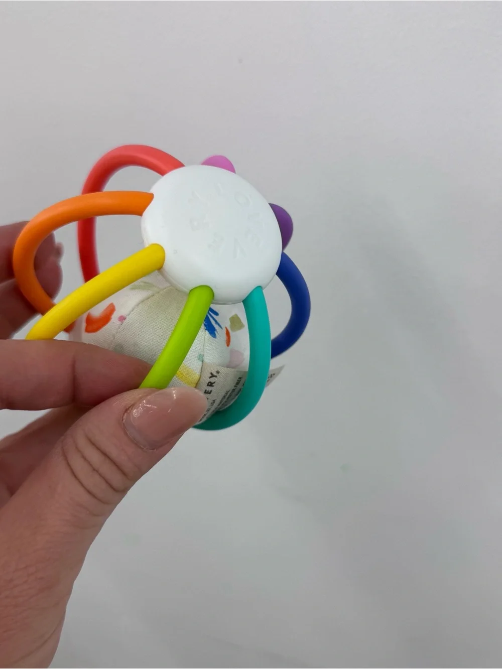 Lovevery Montessori Sensory Links Grasping Ball Baby Toy Teether Rainbow Silicon